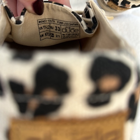 HeyDude Hey Dude Wendy Leopard Funk Leo Youth Y1 Y2 Kids Boat Shoes - Picture 7 of 7